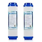 Filtre Purification d'eau À Charbon Actif, 2 Pièces Filtre À Charbon Actif Udf 10 Pouces pour Système Filtration par Osmose Inverse Standard