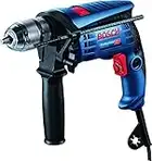 Bosch Professional 35992 Trapano con Percussione GSB 13 RE, Inclusi Asta di Profondità 210 mm, Mandrino Autoserrante 13 mm, Confezione in Cartone, 600 W, 230 V, Blu