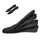 Height Increase Insole, Breathable Memory Foam Full Length Height Increase Insole, Invisible Inner Insole for Unisex Men Women Comfortable Breathable Replacement Insoles(3 Heights Available)