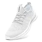 CAIQDM Zapatillas Hombre Deportivas Running Bambas De Exterior Tenis Deportes Zapatos Transpirables Casual Correr Gimnasio Sneaker Blanco 40 EU