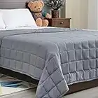 Scamzsure Coperta Ponderata per Adulti e Adolescenti,7kg Coperta Pesante Confortevole per Insonnia e Stress,Resiste l’Ansia,Singola 120x180cm Weighted Blanket Poliestere con Perline di Vetro Resiste