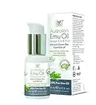 Huile d'émeu australien ultra pure Y-Not Natural - Huile d'émeu de luxe de qualité hospitalière 60 ml | Enrichi en thé vert : l'hydratant ultime pour la peau, les cheveux,les ongles et le cuir chevelu