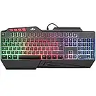 Rii Clavier Gamer AZERTY FR - Silencieux USB - Clavier Filaire Rétroéclairé LED - PC Gaming PS4 PS5 - pour Windows/Mac OS/Chrome OS/Linux OS - Noir