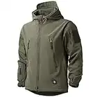 MakingDa Chaquetas impermeables para hombre, abrigo casual con capucha, forro de forro polar, chaquetas tácticas, militares, trabajo, pesca, caza, escalada, verde, XL