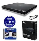 Produplicator LG BP60NB10 Portable 6X Ultra HD 4K Blu-ray Burner External Drive with CyberLink Software, 50GB M-DISC BD-R DL, and USB Cable - Burns CD DVD BD DL BDXL Discs