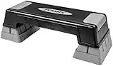 Powrx Step Aerobico Board - Allenamento A Casa Attrezzi Palestra - Regolabile In Altezza E Antiscivolo Per Aerobica, Ginnastica E Fitness, Panca Per Gradini Da Casa - 12/17/24 Cm (3 Livelli)