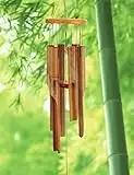 VCUTEKA Wooden Wind Chimes - Bamboo Wind Chimes with Amazing Deep Tone for Patio Garden Home Décor, Natural Beautiful Sound