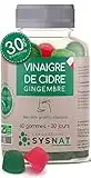 Vinaigre de cidre & Gingembre • 60 Gummies Digestion • Regime • Transit • Glycémie • Cure 1 mois • Emballage compostable français • 3 usines en France • 30 ans d'expertise • Laboratoire SYSNAT