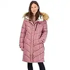 Reebok Women's Long Insulated Sherpa Lined Hood Winter Puffer Coat Pink Size M