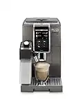 De'Longhi ECAM37095TI Dinamica Plus with LatteCrema System, Fully Automatic Coffee Machine, Colored Touch Display,Titanium