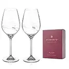 DIAMANTE - Coppia di bicchieri da vino in cristallo Swarovski "His & Hers" - Set di 2 bicchieri da vino da 360 ml