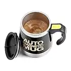 VBESTLIFE Tazza da caffè elettrica in acciaio inox che si mescola da sola, tazza da caffè magnetica che si mescola, regalo per viaggi, ufficio, casa, ecc (nero)