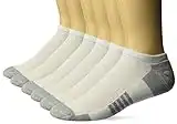 Amazon Essentials Chaussettes Invisibles Athlétiques à Semelle Renforcée en Coton Homme, 6 Paires, Blanc, 38.5-46