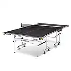 JOOLA Rally TL - Professional MDF Indoor Table Tennis Table w/ Quick Clamp Ping Pong Net & Post Set - 10 Minute Easy Assembly - Corner Ball Holders - USATT Approved - Ping Pong Table w/ Playback Mode, 15mm, Charcoal, Model:11131