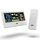 Raddy WF-55C Wireless Stazione Meteo Interna Esterna Termometro Igrometro Display a Colori Previsioni Meteo con Sensore Extra per Uso Domestico