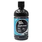 Mont Marte Black Acrylic Paint, 16.9oz (500ml), Semi-Matte Finish, Suitable for Canvas, Wood, Fabric, Leather, Cardboard, Paper, MDF and Crafts