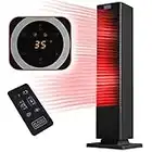 BLACK+DECKER BXFT50005GB 2-in-1 Ceramic Tower Fan Heater, 12-Hour Timer, Remote Control, 2000W, Black