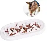 Elongated Design Slow Feeder Cat Bowl, Cute Fish Cat Slow Feeder Bowl Stopper,Fun Interactive Bloat Stop Cat Feeder Cat Bowl to Slow Down Eating, Anti Vomiting and Prevents Obesity Improves Digestion