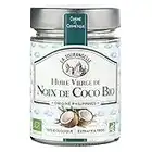 La Tourangelle, Huile Vierge de Noix de Coco 100% Bio de première pression à froid. Idéale en cuisine (donne un doux parfum exotique à vos recettes) et en cosmétique (cheveux et peau) - 314ml