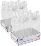 Pack of 6 Clear Baby Feeding Bottles 250ml with Silicone Teat 9oz Measuring Gage