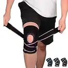 SupreGear Rodillera, Ajustable Universal Estabilizador de Rótula Alivio del Dolor de Rodilla, Doble Compresión, Rodillera de Compresion para Correr, Saltar, Baloncesto, Tenis - Rosado