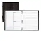 NotePro Undated Daily Planner, Black, 200 Pages,10 3/4 x 8-1/2 Inches