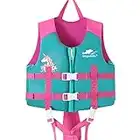 IvyH Swim Vest for Children, Kids Swimming Jackets with Crotch Strap Summer Water Sport Assistance Float Jacket Swimwear for Boys Girls Toddler(Pink S)