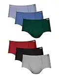 Hanes mens Underwear Pack, Mid-rise Briefs, Stretch Cotton Underwear, Classic, 6-pack (Colors May Vary) Briefs, 6 Pack - Assorted, Large US