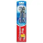 Colgate 360 Floss Tip Battery Powered Toothbrush, Sonic Toothbrush With Soft Bristles, Tongue Cleaner Helps Remove Bacteria, Great for Travel, Includes 1 AAA Battery Total, 2 Pack