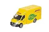 Majorette - Grand Series Furgoneta de Reparto Mercedes-Benz Sprinter DHL , 15cm, Escala 1:43 (15 cm), Fabricada en Metal y Plástico, Luz y Sonido (213742000)