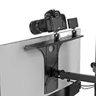 HumanCentric DSLR Monitor Mount – Monitor Shelf for Desk Camera Mount, Light Webcam and Microphone Camera Shelf for Monitor VESA Arm, Replace Clamp Tripods for Camera Desk Mount, Large