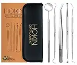 HOKIN Plaque Remover Dental Care Kit Teeth Cleaning Tool Dental Care Kit Tooth Filling Repair Set Stainless Steel Dental Tools for Men Women Kids and Pet Care (5)