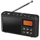 Radio DAB/DAB+ FM Radio Portable Digital Radio Mains and Battery Powered Preset Compact Radio 15 Hours Playback USB Charging Ideal Household Radio Elderly Friendly Built in Speaker (Spectrum by iBox)