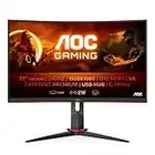 AOC Gaming C27G2ZU - Monitor curvo FHD da 27", 240 Hz, 0,5 ms, FreeSync Premium (1920 x 1080, HDMI, DisplayPort, hub) nero/rosso