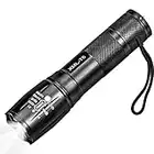 CHENEVER Lampes de Poche, Lampe Torche LED Ultra Puissante 800 Lumens Lampe Tactique de Poche avec 5 Modes pour Camping, Randonnée, Urgence (Pile 18650 & Piles AAA NON INCLUS)