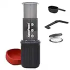 Aeropress Go Travel Coffee Press Kit - 3 in 1 brew method combines French Press, Pourover, Espresso - Full bodied coffee without grit or bitterness - Small portable coffee maker for camping & travel