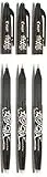 Pilot Black Frixion Rollerball Erasable Pens Pen 0.7mm Nib Tip 0.35mm Line BL-FR7 (Pack Of 3)