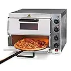 Horno para pizzas con 2 niveles 3000W acero inoxidable piedra de cordierita accesorios de cocina