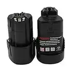 KINSUN 2-Pack Reemplazo Herramienta Eléctrica Batería 10.8V 1.5Ah Li-Ion Para Bosch Taladro Inalambrico Destornillador 2 607 336 013 2 607 336 014 BAT411 BAT411A BAT412A GDR 10.8-LI GMF 10.8 V-LI GSR