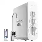 Waterdrop G3P800 Reverse Osmosis System, 800 GPD Fast Flow, NSF/ANSI 58 & 372 Certified, 3:1 Pure to Drain, Tankless Under Sink RO Water Filter System, LED Purifier, Smart Faucet