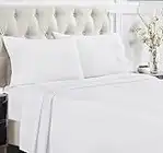 California Design Den King Size Sheets, 100% Cotton Sheets Set, Soft Luxurious 400 Thread Count, 4 Pc Deep Pocket King Sheets & Pillowcase Set (Bright White Sheets)