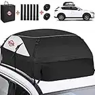 Car Roof Bag, 20 Cubic Feet Waterproof Rooftop Cargo Carrier Bag Soft Foldable Car Top Carrier with 8 Straps for Any Car with Roof Rack or No Rails