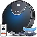 ILIFE V80 Max Mopping Robot Vacuum, 2-in-1 Robot Vacuum and Mop, Wi-Fi Connected, 2000Pa Max Suction,Big 750ml Dustbin, Enhanced Suction Inlet,Zigzag Cleaning Path,Self-Charging,Ideal for Hard Floor