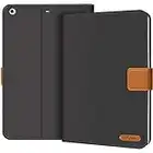 Verco Funda iPad Mini 3 / iPad Mini 2 / iPad Mini 1, Carcasa Folio Ligera con Tapa Case Cuero sintético Protección [A1432/A1454/A1489/A1490/A1599/A1600], Negro