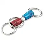 Lucky Line 3-Way Pull Apart Keychain,1 Pack, Red, Blue and Silver (71701)