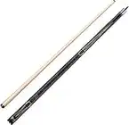 Viper Sinister 58" 2-Piece Billiard/Pool Cue, Black with Cream Points, 19 Ounce