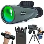 Monokular Fernglas, Kitgsmke 10-30x50mm HD Fernrohr Erwachsene mit BAK4 Prisma und FMC Optisches, Monokular Teleskop Zoom Fernrohr Monokular Handy Monocular Telescope für Vogelbeobachtung