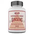 Mill Bay Korean Red Panax Ginseng Supplement – Used in Herbal Medicine to Help Enhance Physical Performance, Increase Energy and as an Adaptogen - 100 Capsules (Strength 500 mg)