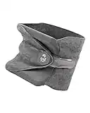 trtl Travel Pillow grey | space-saving neck pillow for relaxing travel on the plane, car & bus | holds neck in ergonomic position | machine-washable