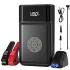 Imazing Jump Starter Air Compressor - 1500A 12800mAh Car Battery Booster (Up to 7L Gas or 6.5L Diesel Engine), 120PSI Digital Tire Inflator, 12V Auto Battery Booster Portable Pack with Jumper Cables